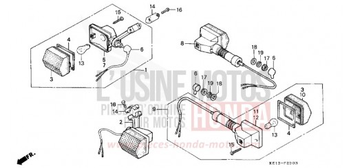 CLIGNOTANT (4) MTX125RWF de 1985